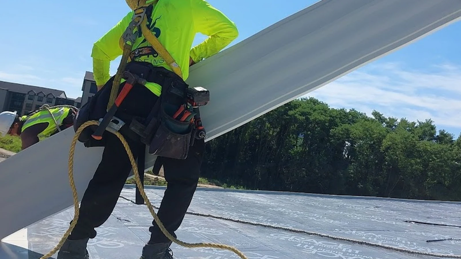 Metal roof panel installation